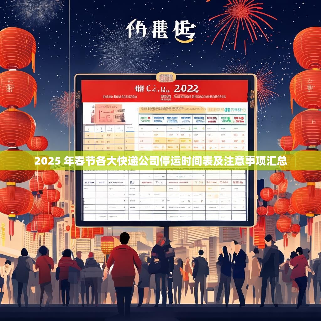 2025 年春节各大快递公司停运时间表及注意事项汇总