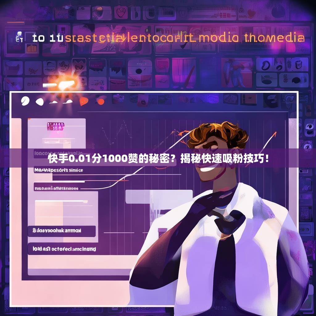 快手0.01分1000赞的秘密?揭秘快速吸粉技巧!