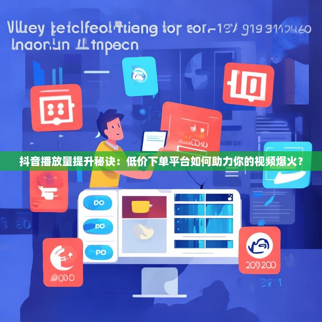抖音播放量提升秘诀:低价下单平台如何助力你的视频爆火?