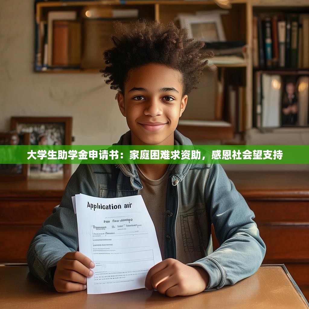 大学生助学金申请书:家庭困难求资助,感恩社会望支持