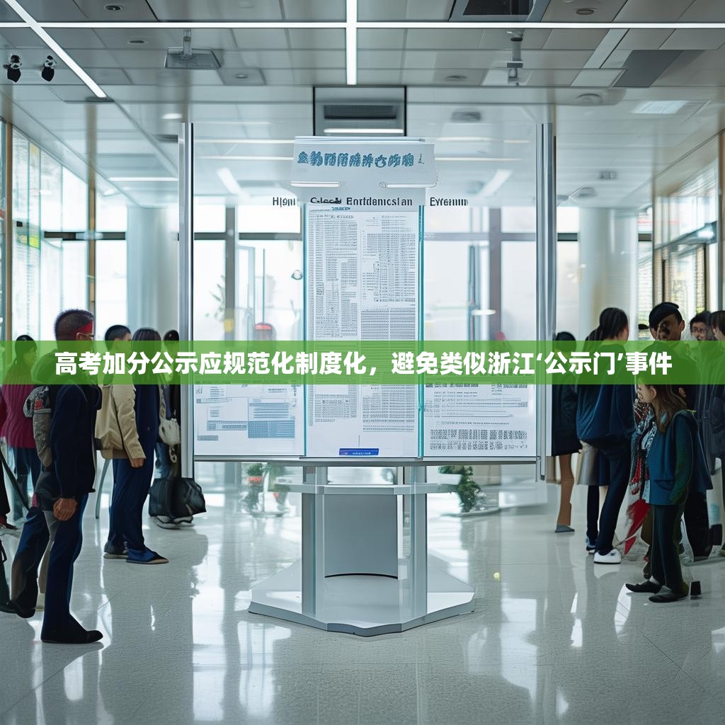 高考加分公示应规范化制度化，避免类似浙江‘公示门’事件