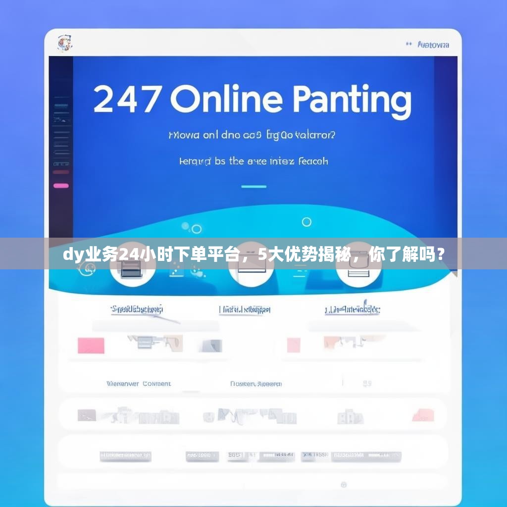 dy业务24小时下单平台，5大优势揭秘，你了解吗？