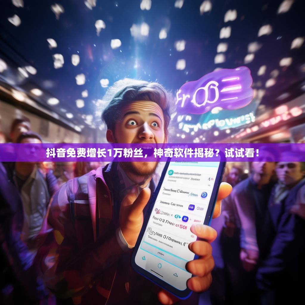 抖音免费增长1万粉丝，神奇软件揭秘？试试看！