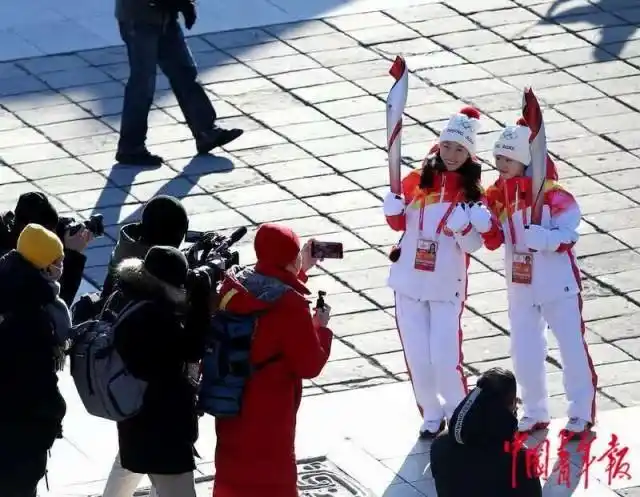 2月3日北京八达岭长城冬奥会火炬传递精彩瞬间全记录