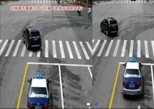 城区开车注意3种违章行为:右转弯压线、实线变道、不按导向行驶